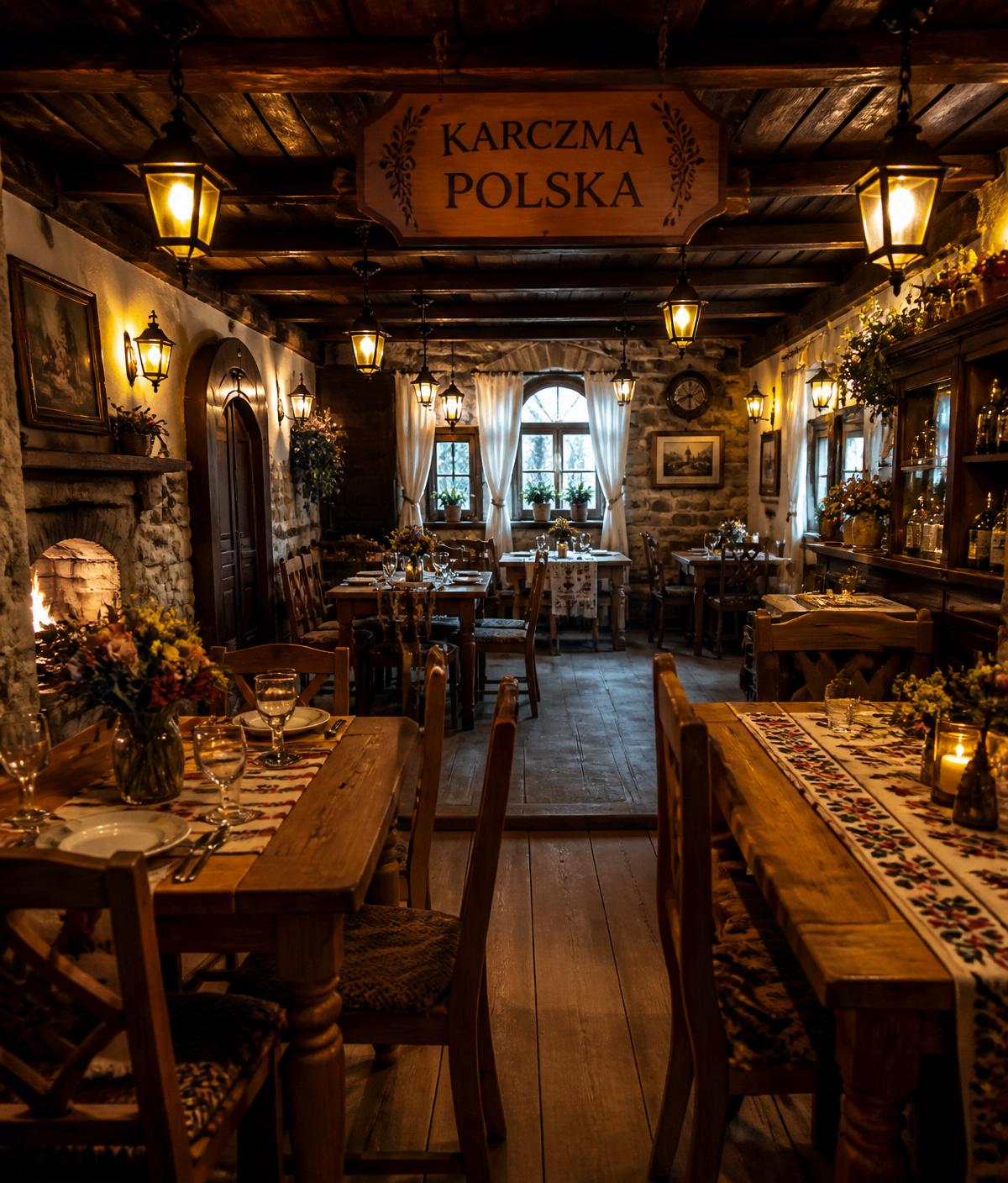 Klimatyczne wnętrze Karczmy Katarzyna